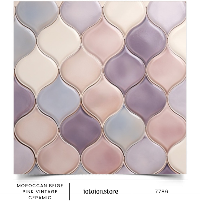 Вініловий студійний фотофон Moroccan beige pink vintage ceramic