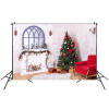 Вініловий новорічний студійний фотофон Decorated Xmas room