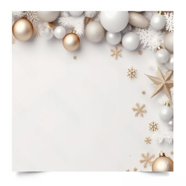 Вініловий фотофон Golden new year balls and stars