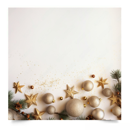 Вініловий фотофон Decorative christmas gold stars