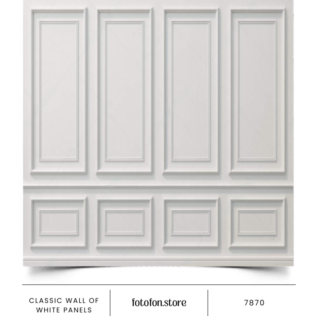 Вініловий фотофон Classic wall of white wood panels