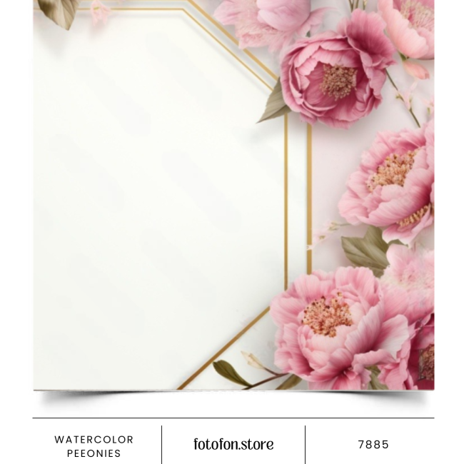 Вініловий фотофон Watercolor peeonies