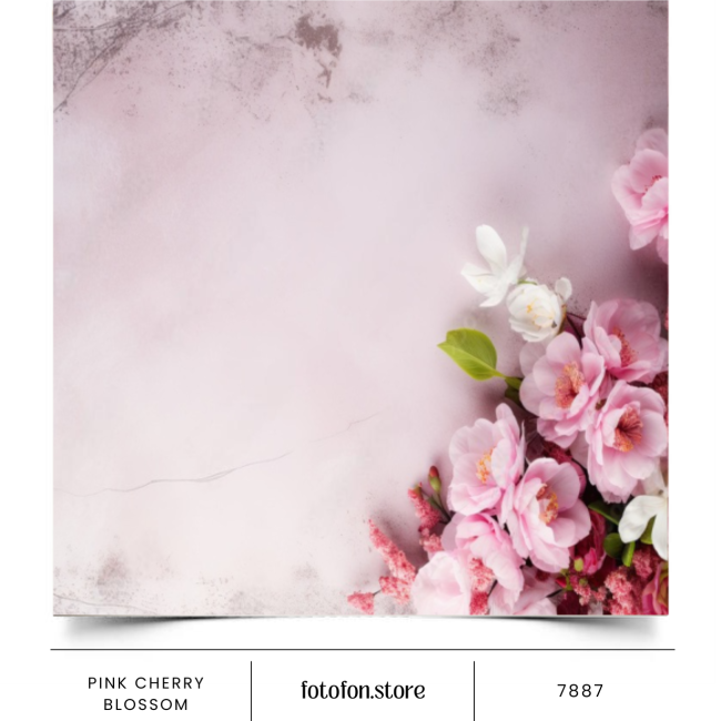 Вініловий фотофон Pink cherry blossom