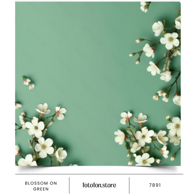 Вініловий фотофон Blossom on green