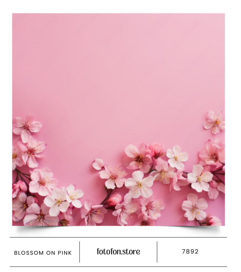 Вініловий фотофон Blossom on pink