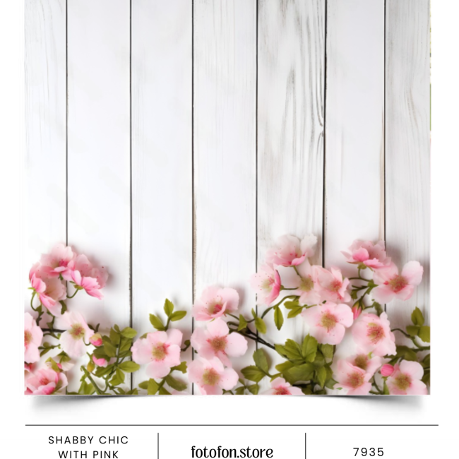 Вініловий фотофон Shabby Chic with pink flowers