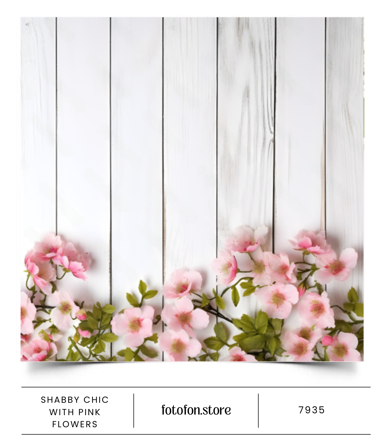 Вініловий фотофон Shabby Chic with pink flowers