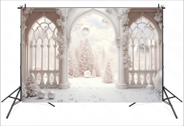 Вініловий фотофон "Beautiful white christmas aesthetic"