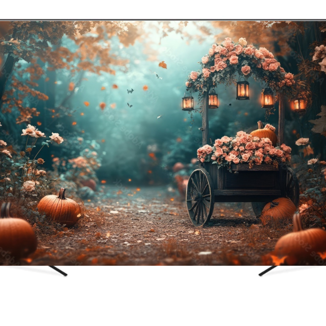 Вініловий фотофон «Autumn flowers in a magical forest»