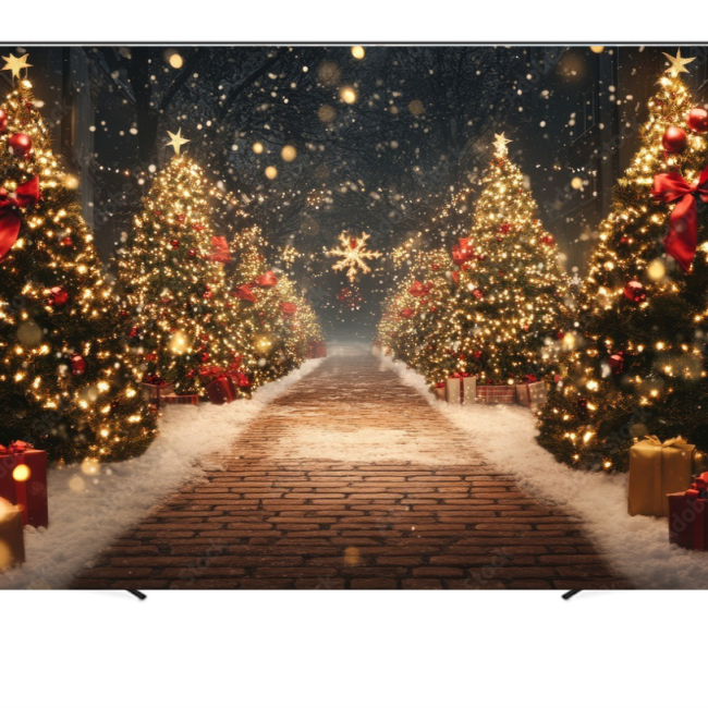 Вініловий фотофон ''Ялинки в засніженому лісі''