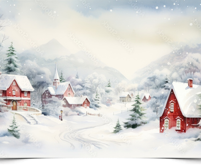 Вініловий фотофон Snowy Mountain Village