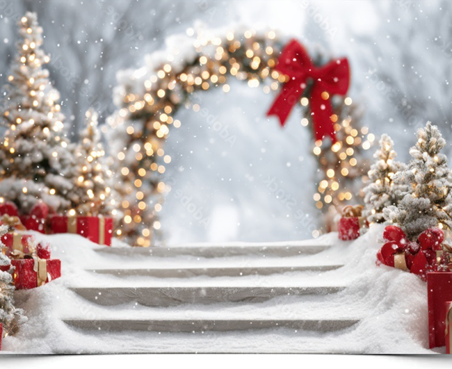 Вініловий фотофон Magical Christmas Snowy Archway