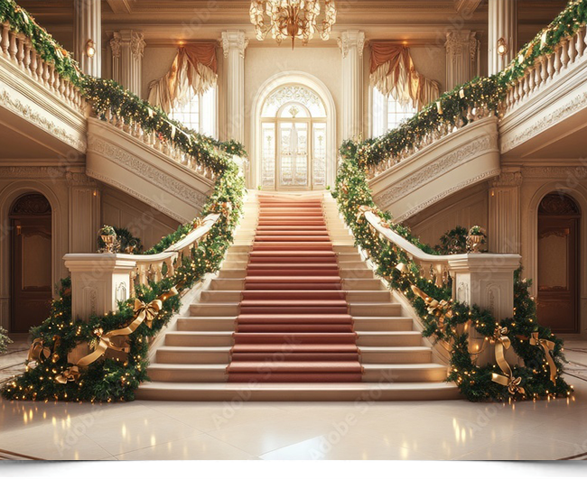 Вініловий фотофон “Grand Christmas Staircase”