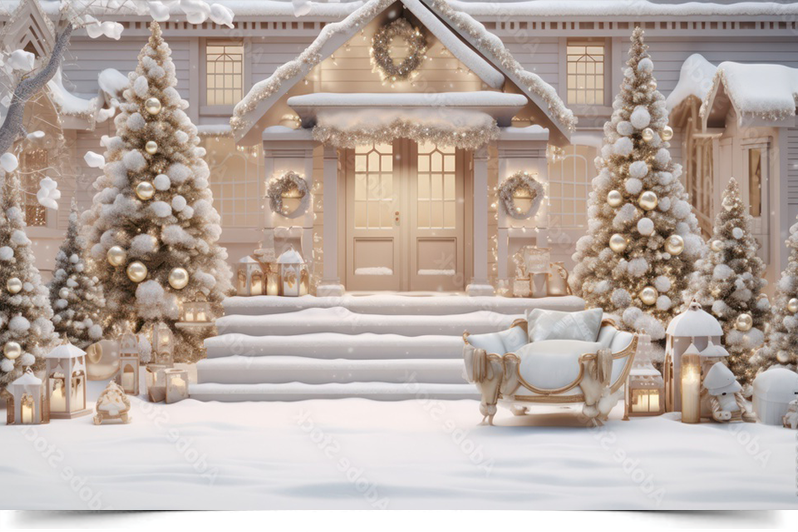 Вініловий фотофон “Christmas House Decoration” 1 Вініловий фотофон “Christmas House Decoration”