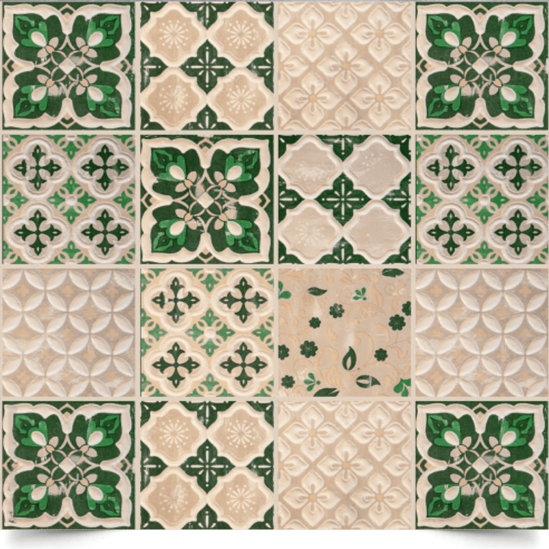 Вініловий фотофон Beige Green Shabby Mosaic 1 Вініловий фотофон Beige Green Shabby Mosaic