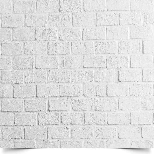Вініловий фон для фотозйомки «Біла велика цегла» (фактурна кам’яна кладка)