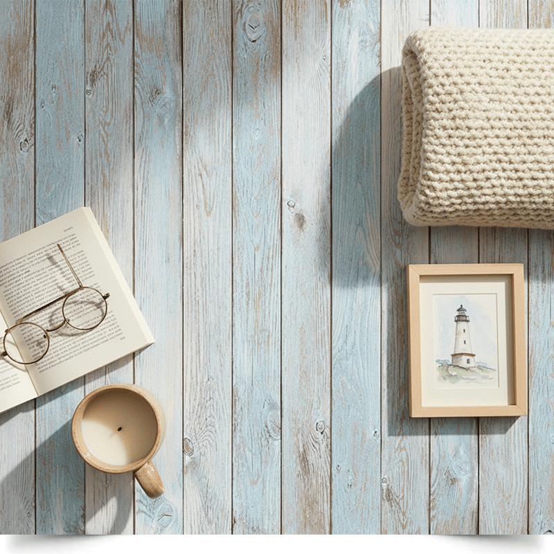 Вініловий фотофон «Блакитні дошки» (фактура натуральної деревини) 2 Вініловий фотофон «Блакитні дошки» (фактура натуральної деревини) - Зображення 2