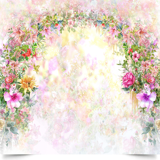 Фотофон вініловий Watercolor Floral Arch (Квіткова Арка)