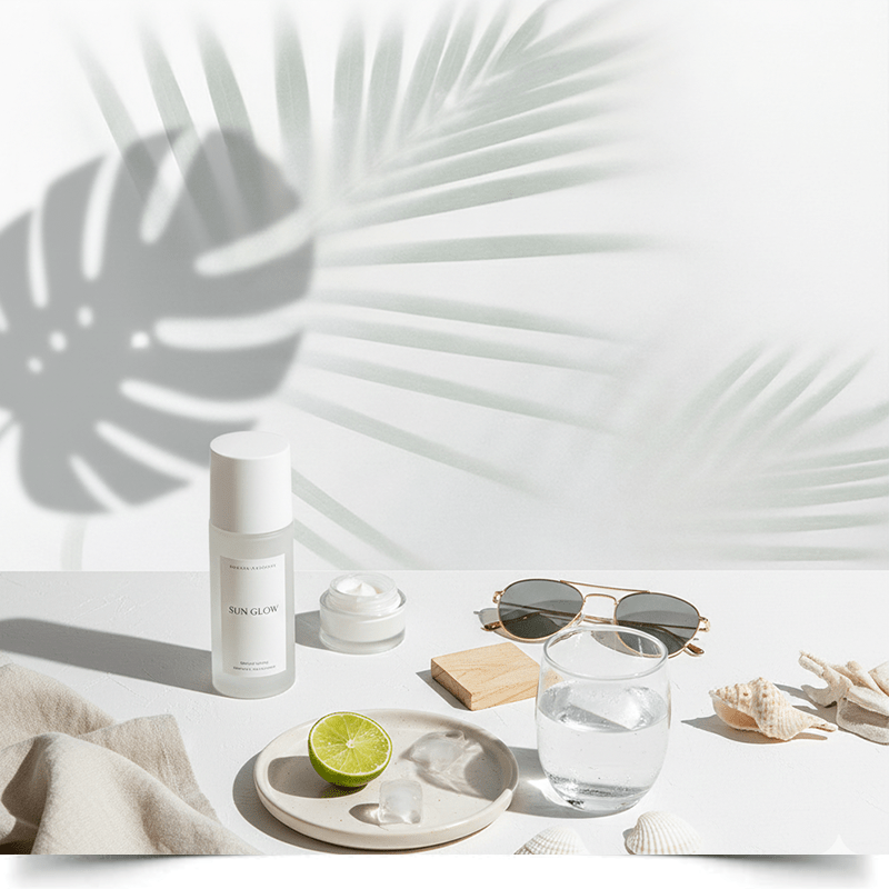 Вініловий фон для фотозйомки «Leaves on White» (тіні пальмового листя) 2 Вініловий фон для фотозйомки «Leaves on White» (тіні пальмового листя) - Зображення 2